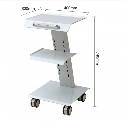 Aluminum Alloy Endoscope Medical Trolley with Three-Layer Countertops