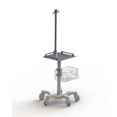 Medical ECG trolley with infusion hooks